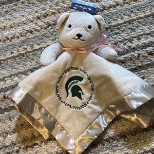 MSU Baby Bear & Blanket NWT